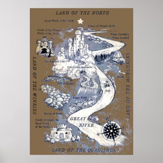 Poster L'Assistant d'Oz Map Rare (Devant)