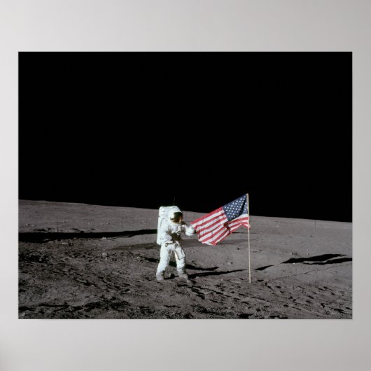 Poster L'astronaute Apollo 12 sur la Lune (Devant)