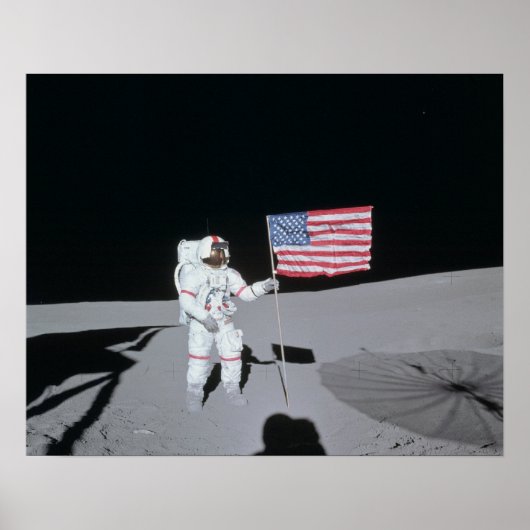 Poster L'astronaute Apollo 14 sur la Lune (Devant)