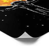 Poster L'astronaute Bitcoin à la lune - Crypto Bitcoin (Coin)