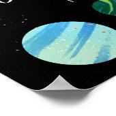 Poster L'astronaute bleu dans l'espace extra-atmosphériqu (Coin)