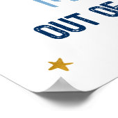 Poster L'astronaute Blue Gold Espace extra-atmosphérique (Coin)