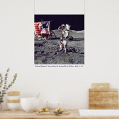 Poster L'astronaute Cernan sur la lune Apollo 17 1972 (Cuisine)
