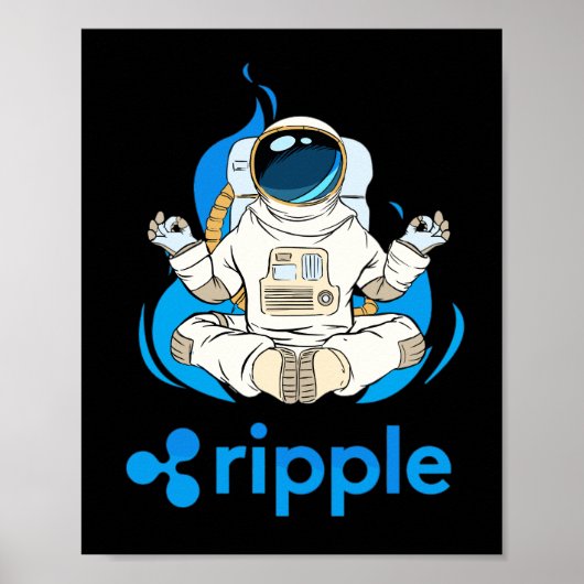 Poster L'astronaute de chiffrement XRP à chiffrement de c (Devant)