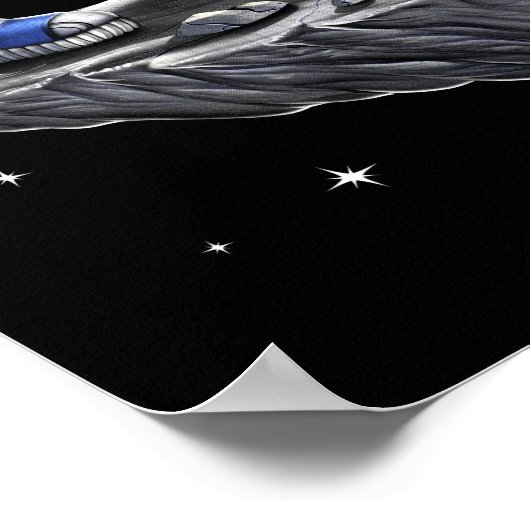 Poster L'astronaute de l'espace marche Alien chien (Coin)