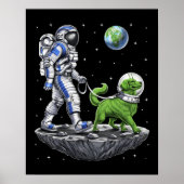 Poster L'astronaute de l'espace marche Alien chien (Devant)