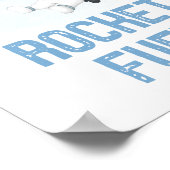 Poster L'astronaute du carburant de fusée Blue Gold Space (Coin)