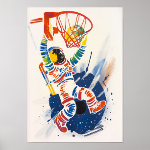 Poster L'astronaute Dunking