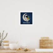 Poster L'astronaute et Alien de la lecture spatiale de l' (Cuisine)
