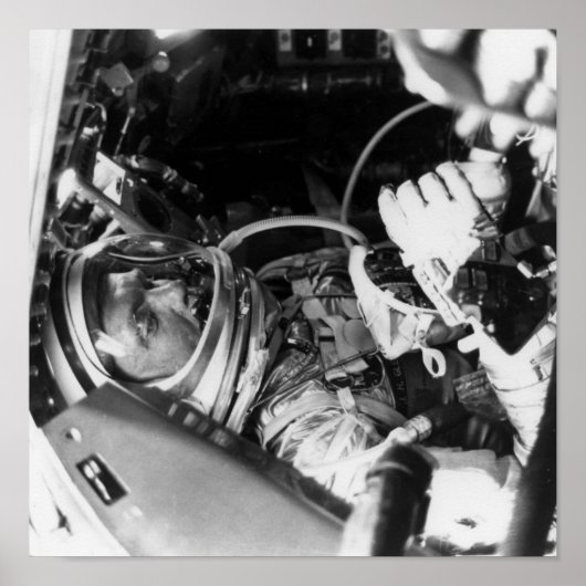 Poster L'astronaute John Glenn à l'intérieur de l'amitié (Devant)