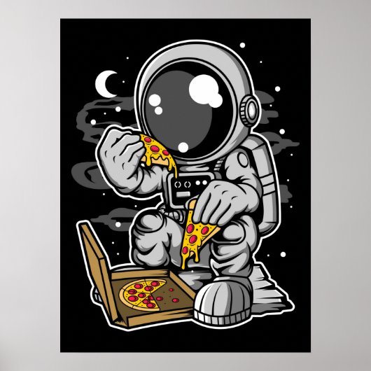 Poster L'astronaute Pizza (Devant)