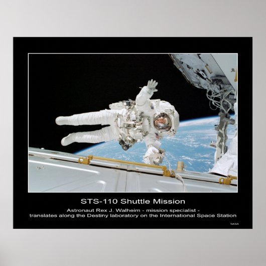 Poster L'astronaute Rex J. Walheim à côté du Spa internat (Devant)