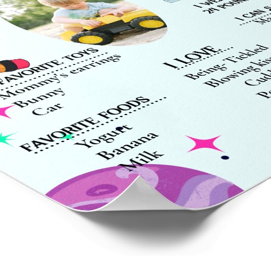 Poster L'astronaute Rocket planet & Outer space jalon (Coin)