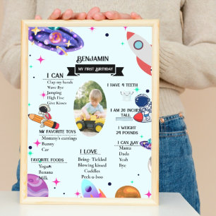 Poster L'astronaute Rocket planet & Outer space jalon