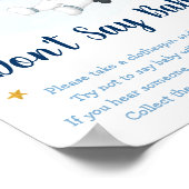 Poster L'astronaute Space Blue Gold ne dit pas jeu de béb (Coin)