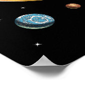 Poster L'astronaute spatial chevauchant le Donut (Coin)