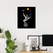 Poster L'astronaute spatial jongle avec les planètes Astr (Bureau à domicile)