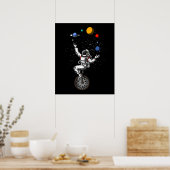 Poster L'astronaute spatial jongle avec les planètes Astr (Cuisine)