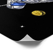 Poster L'astronaute spatial joue de la guitare (Coin)