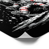 Poster L'astronaute spatiale Heart Lloon Saint Valentin (Coin)