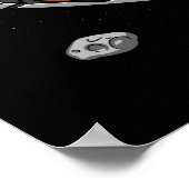 Poster L'astronaute spatiale Panda Bear Animale amusante (Coin)