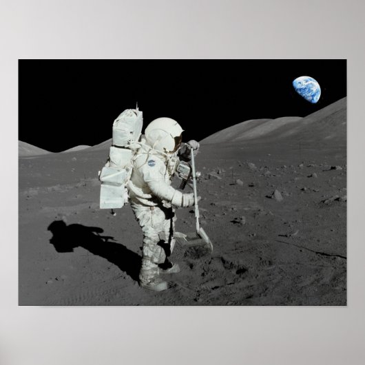 Poster L'astronaute sur la Lune (Devant)
