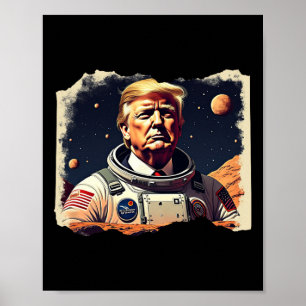 Poster L'astronaute Trump Occupe l'exploration spatiale d