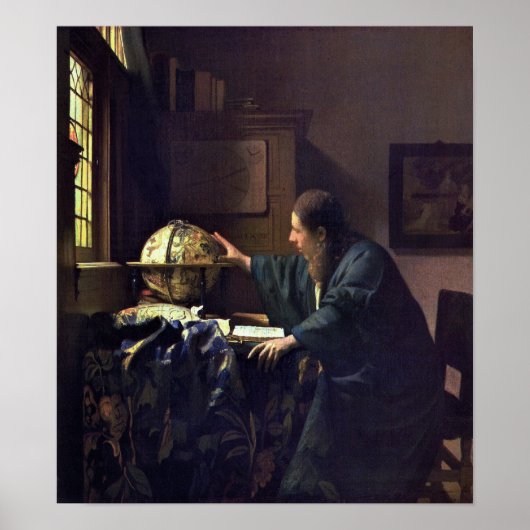 Poster L'astronome par Johannes Vermeer (Devant)