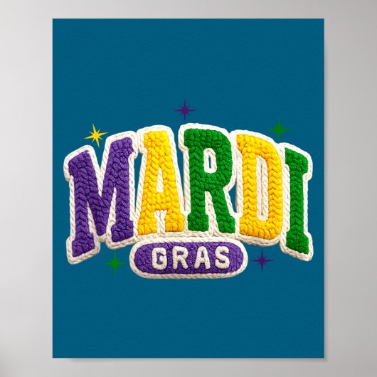 Poster Latch Hook Mardi Gras Trendy Funny Gift Tee Men, W (Devant)