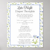 Poster Late Night Diaper Thoughts Lily with Bluebird (Devant)