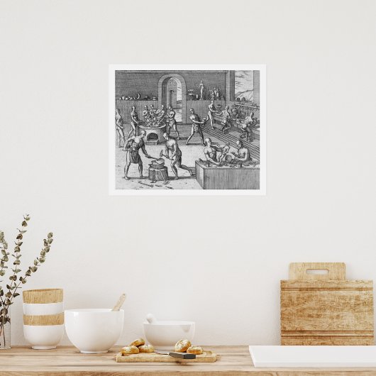 Poster L'atelier des orfèvres d'Atahualpa à Quito, f (Cuisine)