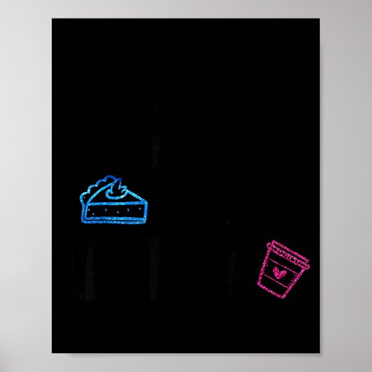 Poster Lates I Thought You Said E And Lattes Funny Fitnes (Devant)