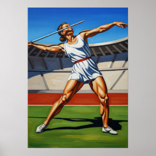 Poster L'ATHLÈTE AU JAVELOT (Athlète Javelin) - Origi