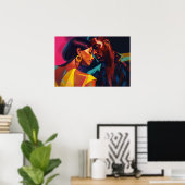 Poster Latinos Danser dans une boîte de nuit de Miami (Bureau à domicile)