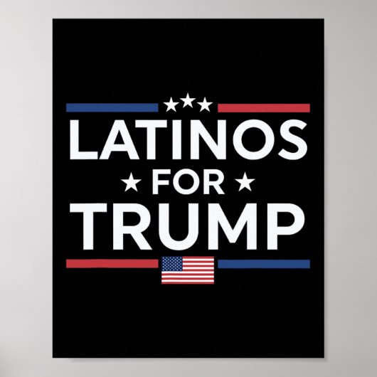 Poster Latinos pour Trump 2024 - Élection du président Tr (Devant)
