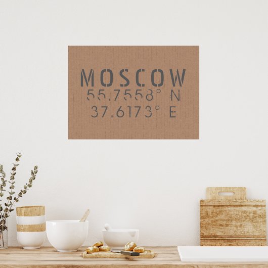 Poster Latitude de Moscou (Cuisine)