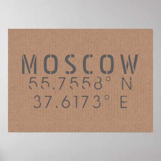 Poster Latitude de Moscou (Devant)