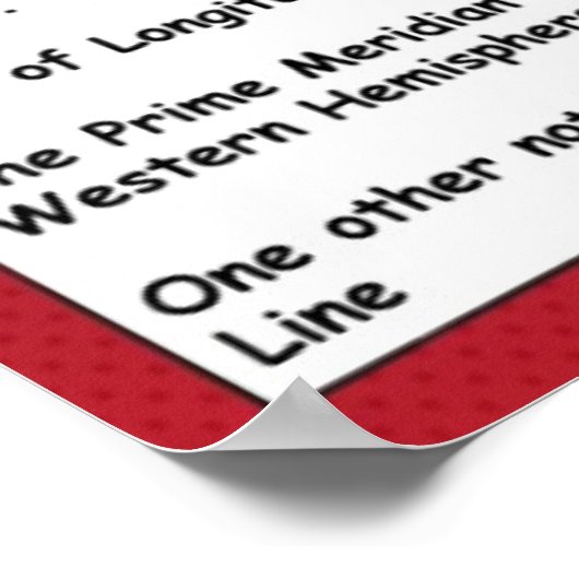 Poster Latitude et longitude (Coin)