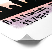 Poster Latitude et longitude de Baltimore Skyline (Coin)