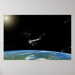 Poster L'Atlas V541 Lance Le Véhicule En Orbite.