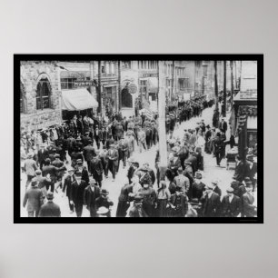 Poster Latrobe, défilé saisissant 1912 de mineurs de PA