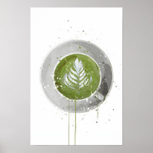 Poster Latte au matcha