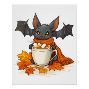 Poster Latte citrouille vampire