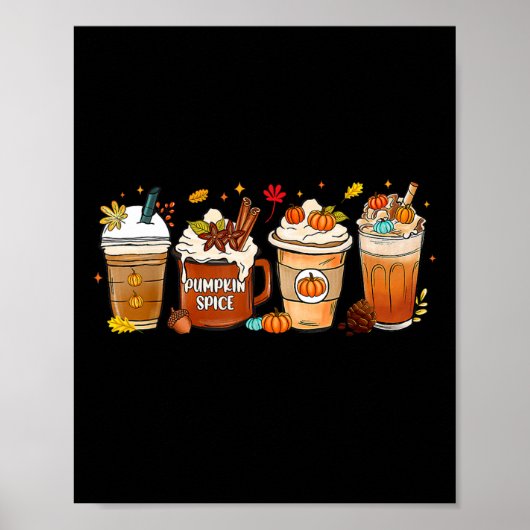 Poster Latte épice citrouille (Devant)