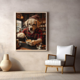 Poster Latte Love Du Labrador Barista