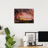 Poster L'atterrissage de Columbus par Albert Bierstadt (Bureau à domicile)