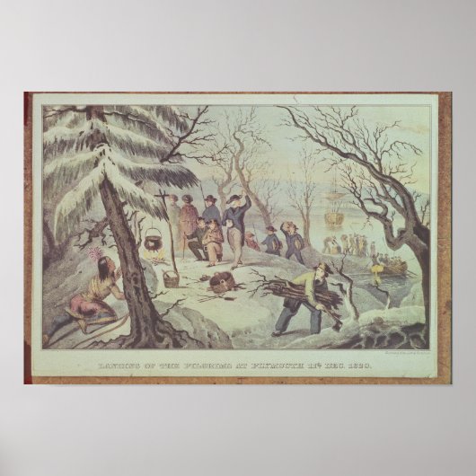 Poster L'atterrissage des pèlerins à Plymouth (Devant)