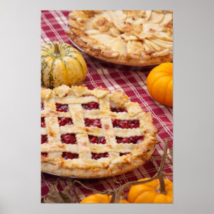 Poster Lattice Cherry Pie And Apple Pie