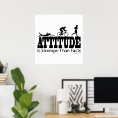 Poster L'attitude est plus forte que les faits (Bureau à domicile)