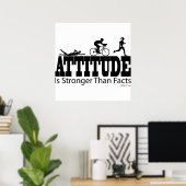Poster L'attitude est plus forte que les faits (Bureau à domicile)